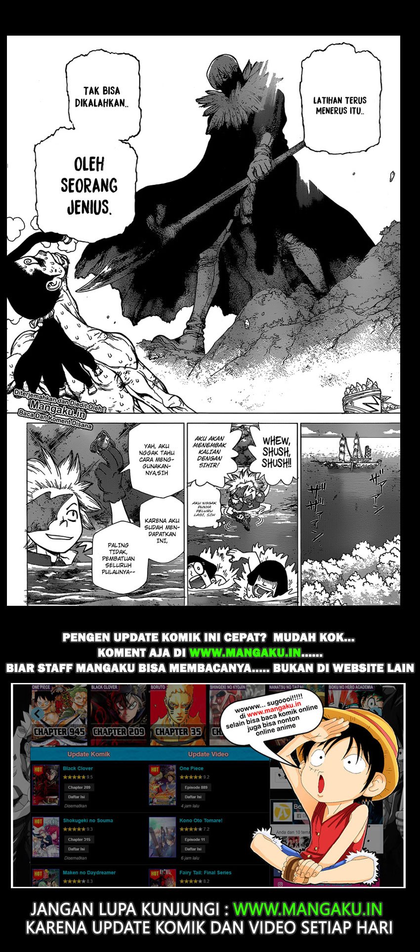Dr. Stone Chapter 132 Bahasa Indonesia