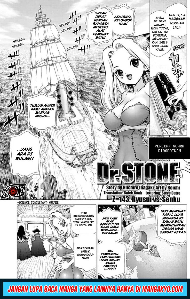 Dr. Stone Chapter 143 Bahasa Indonesia
