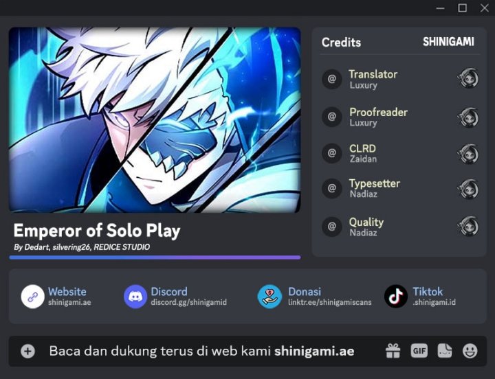 Emperor Of Solo Play Chapter 15 Bahasa Indonesia
