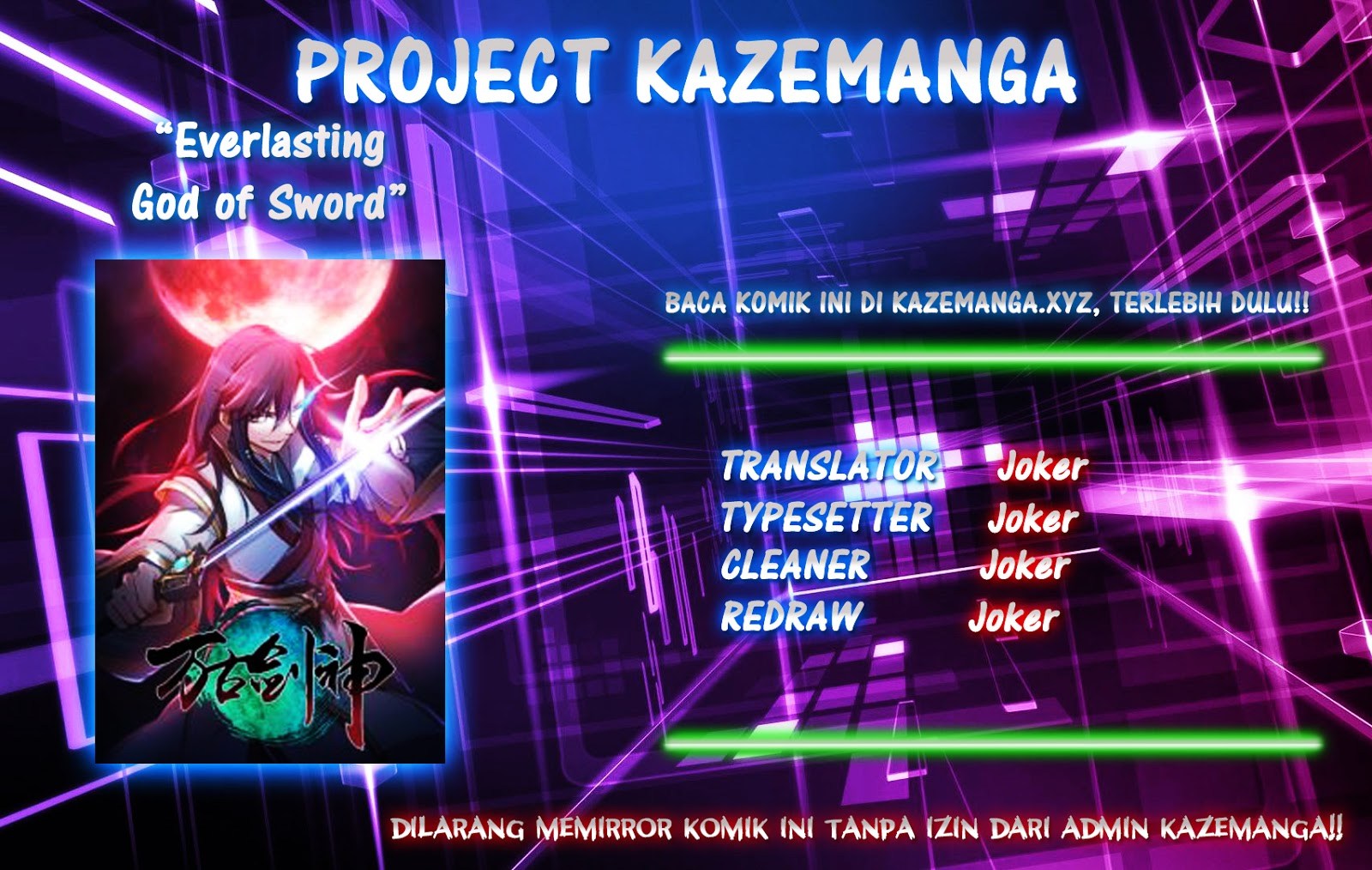 Everlasting God of Sword Chapter 18 Bahasa Indonesia