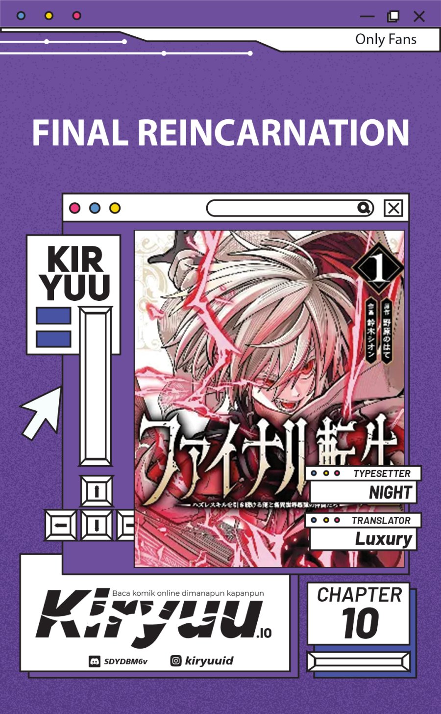 Final Reincarnation ~Me and the Strongest Companions in Each Other World, Keeping Pulling at the Bad Skills~ Chapter 10 Bahasa Indonesia