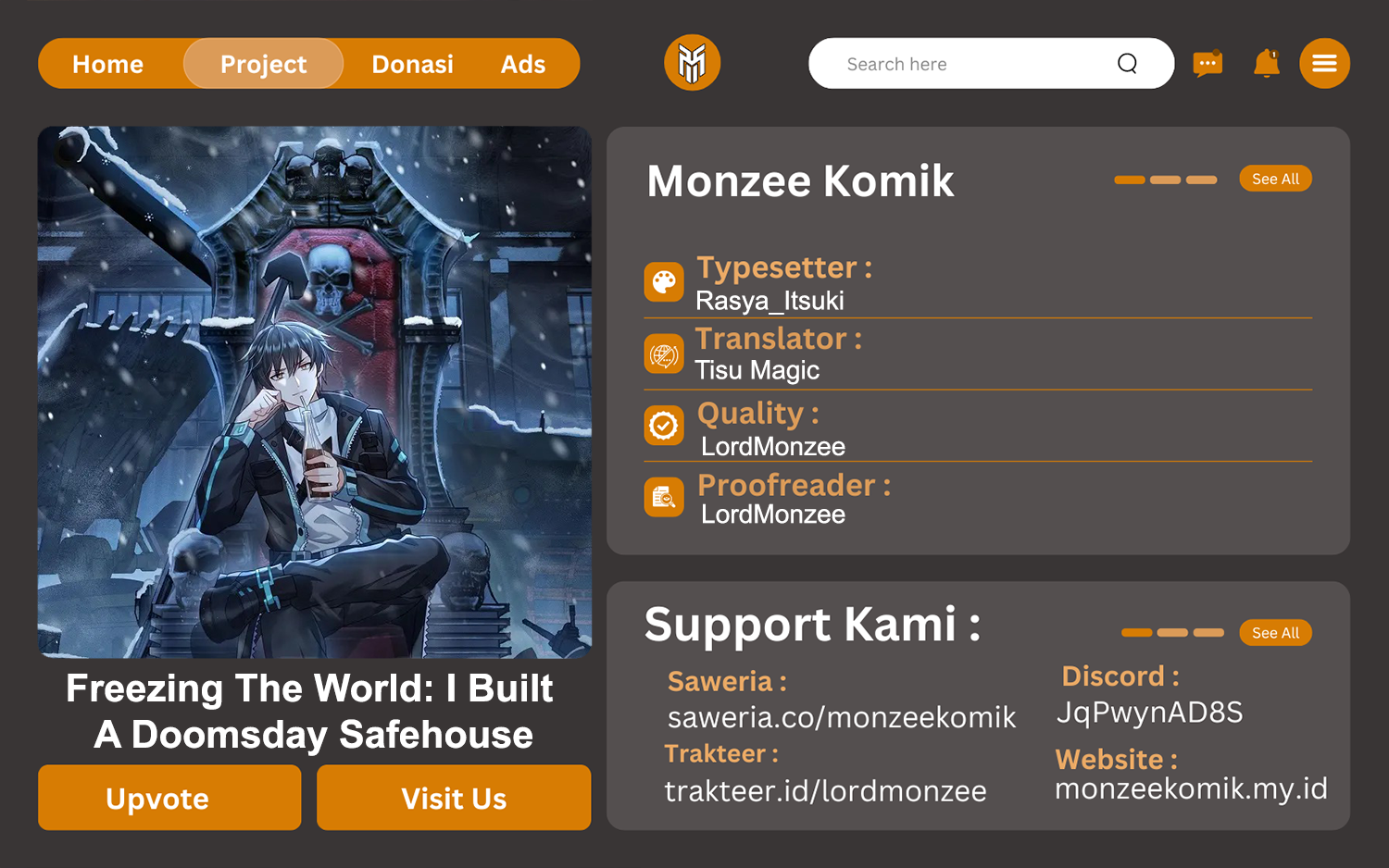 Freezing The World: I Built A Doomsday Safehouse Chapter 322 Bahasa Indonesia