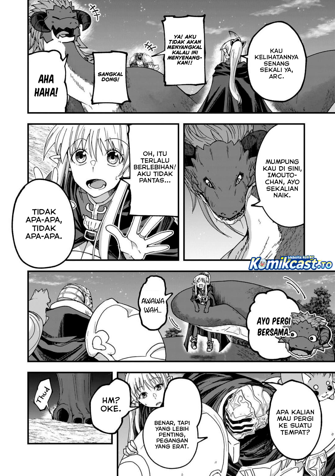 Gaikotsu Kishi-sama, Tadaima Isekai e Odekakechuu Chapter 68 Bahasa Indonesia