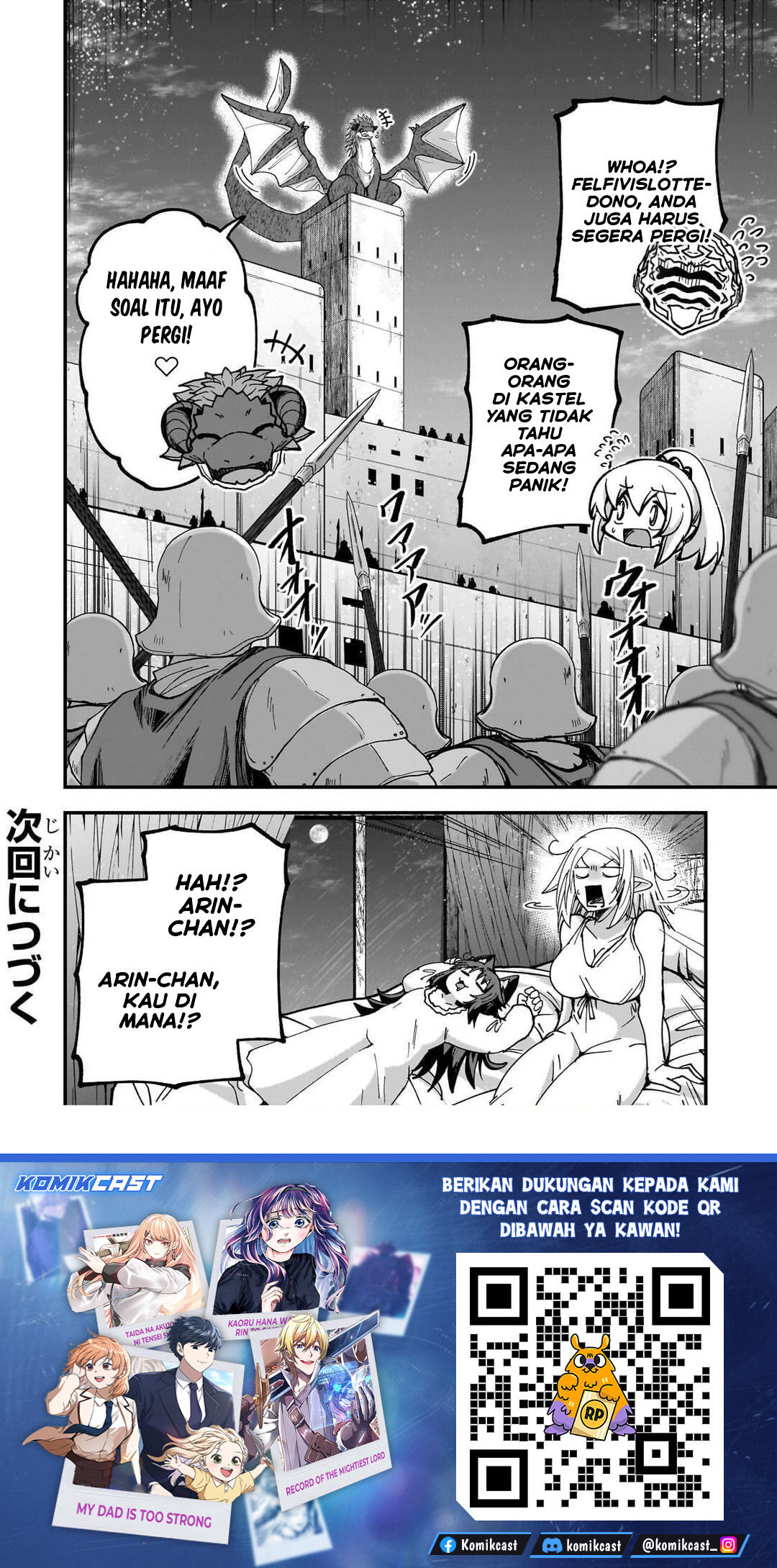 Gaikotsu Kishi-sama, Tadaima Isekai e Odekakechuu Chapter 68 Bahasa Indonesia