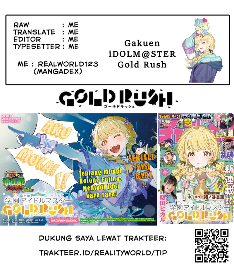 Gakuen Idolm@ster Gold Rush Chapter 36 Bahasa Indonesia