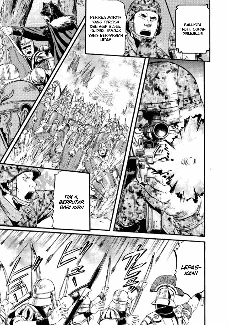 Gate – Jietai Kare no Chi nite, Kaku Tatakeri Chapter 77 Bahasa Indonesia