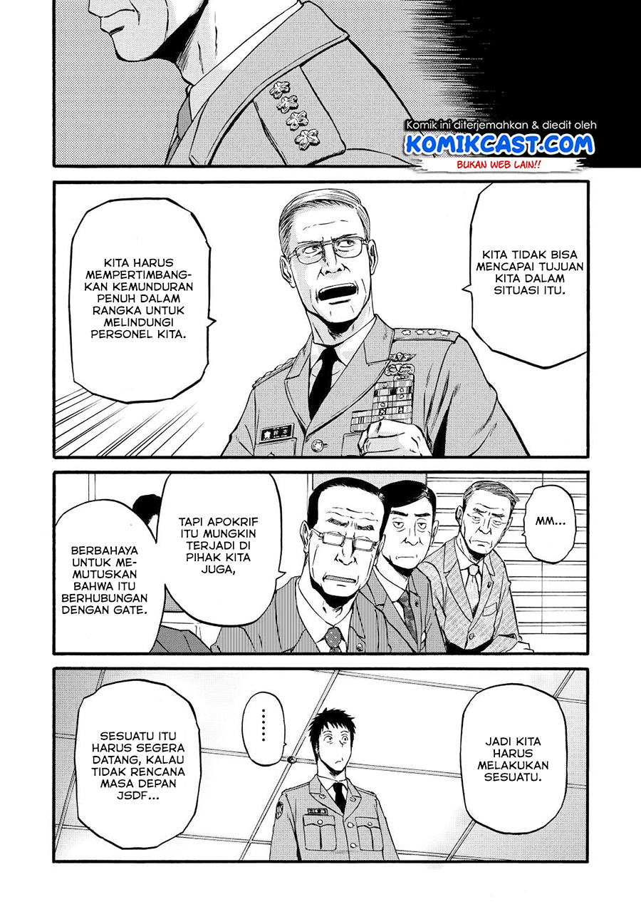 Gate – Jietai Kare no Chi nite, Kaku Tatakeri Chapter 104 Bahasa Indonesia