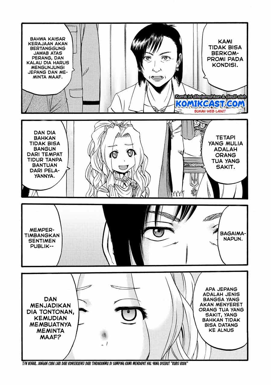 Gate – Jietai Kare no Chi nite, Kaku Tatakeri Chapter 110 Bahasa Indonesia