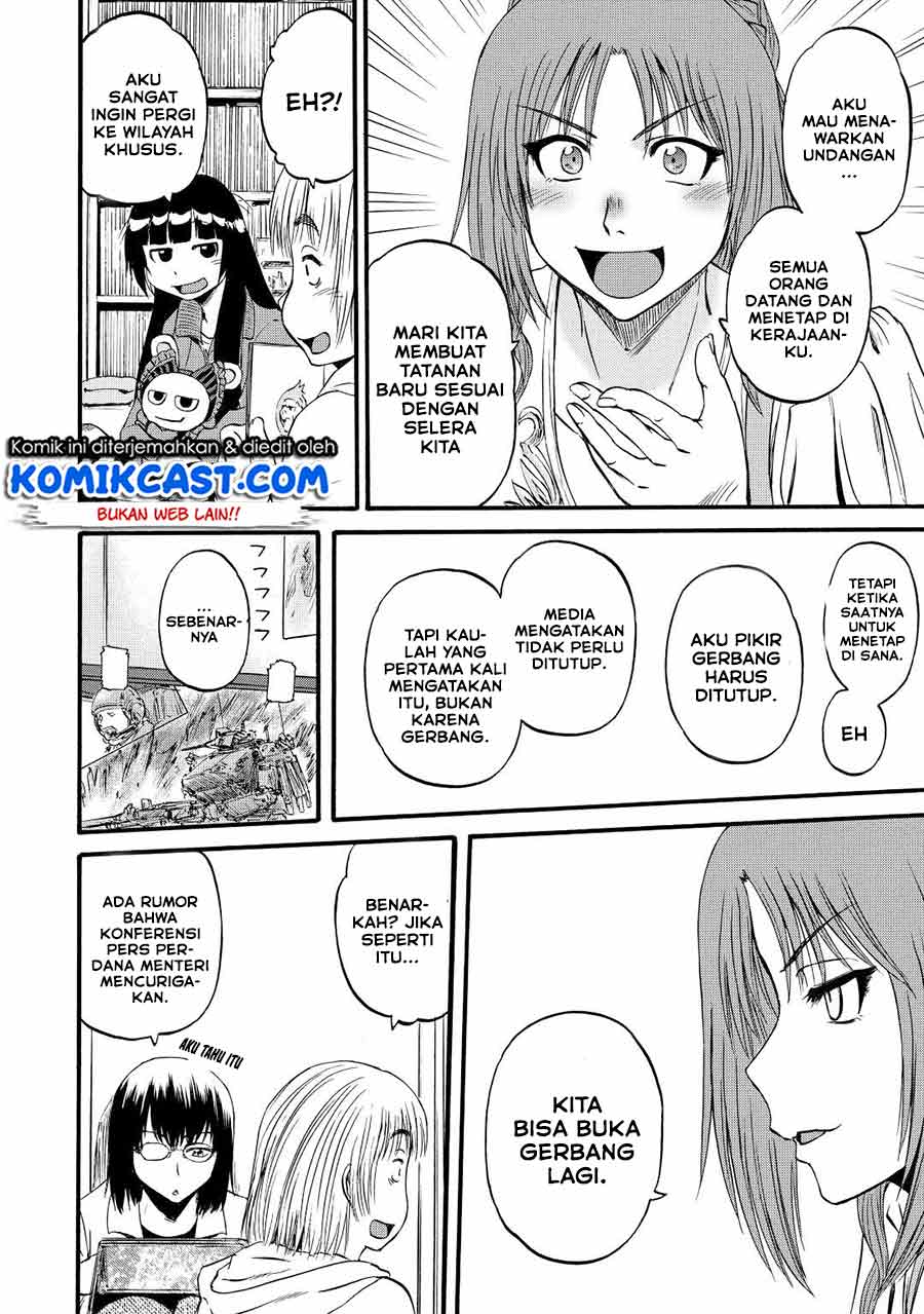 Gate – Jietai Kare no Chi nite, Kaku Tatakeri Chapter 110 Bahasa Indonesia