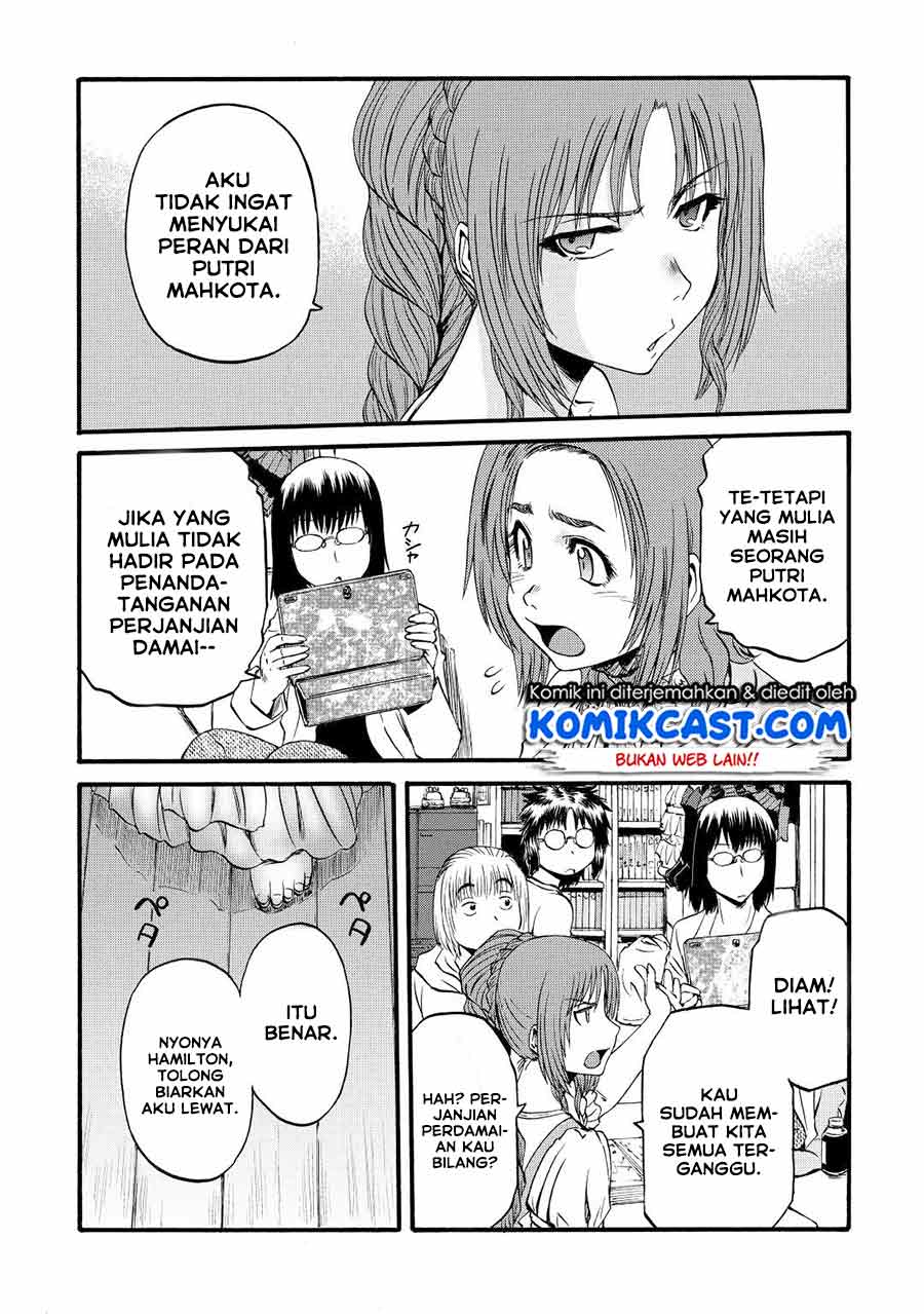 Gate – Jietai Kare no Chi nite, Kaku Tatakeri Chapter 110 Bahasa Indonesia