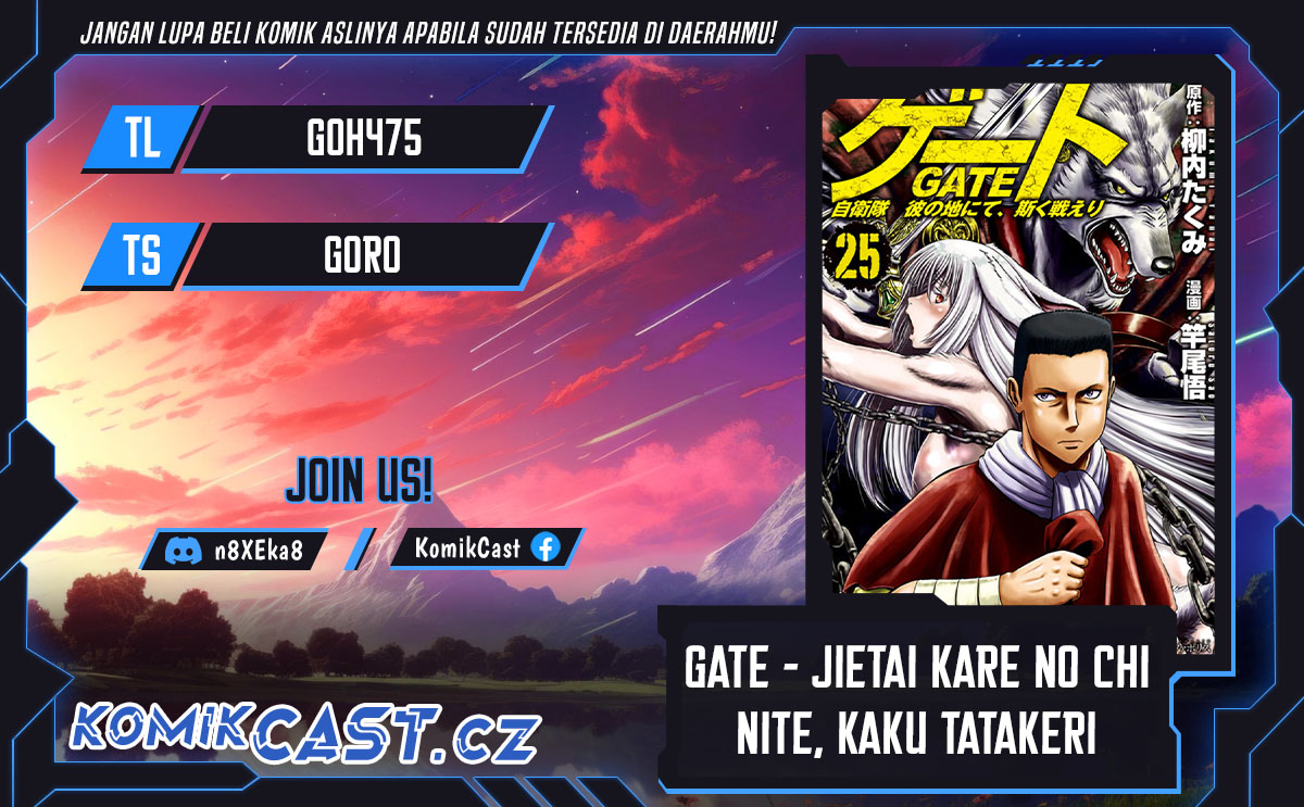 Gate – Jietai Kare no Chi nite, Kaku Tatakeri Chapter 133 Bahasa Indonesia