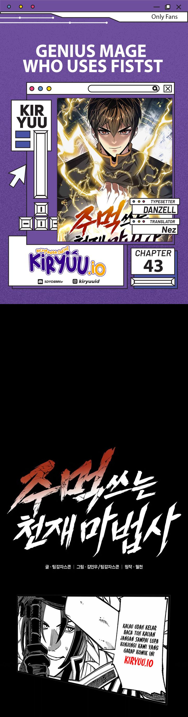 Genius Mage Who Uses Fists Chapter 43 Bahasa Indonesia