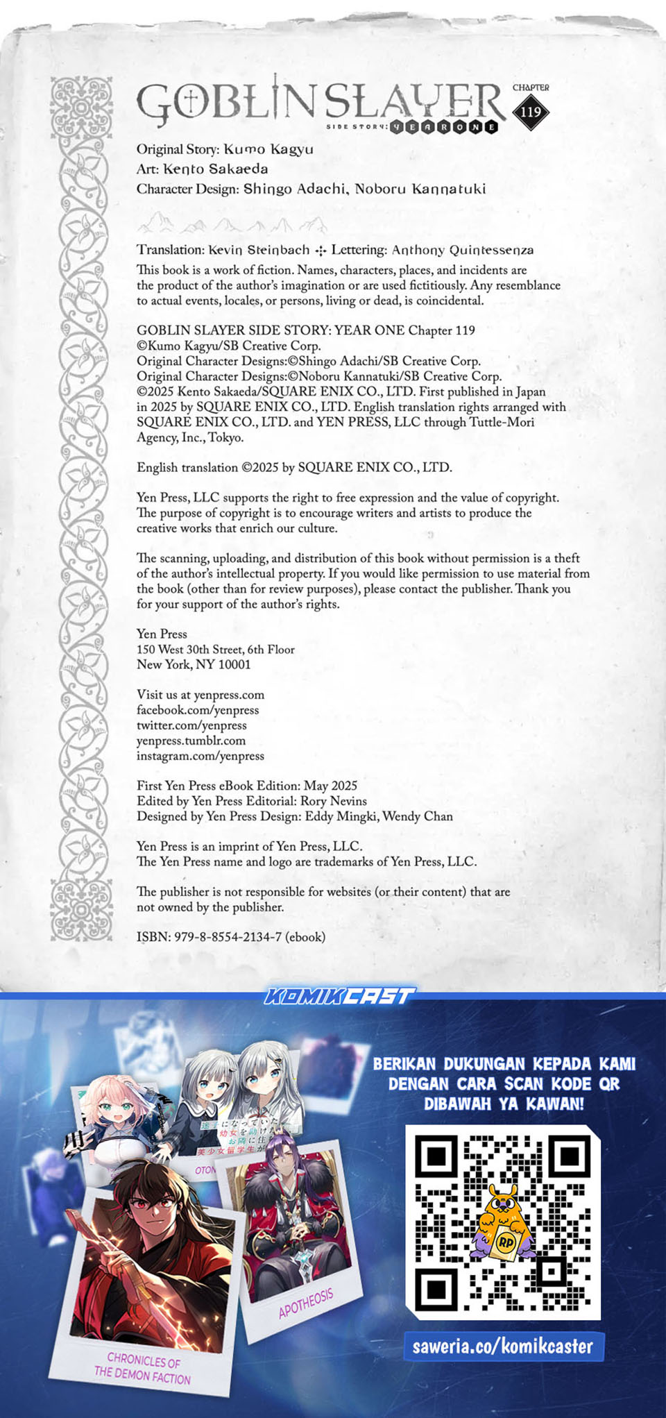 Goblin Slayer Gaiden: Year One Chapter 119 Bahasa Indonesia