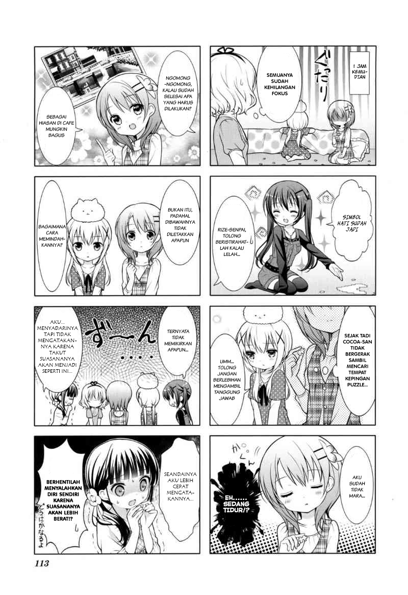 Gochuumon wa Usagi Desu ka? Chapter 13 Bahasa Indonesia
