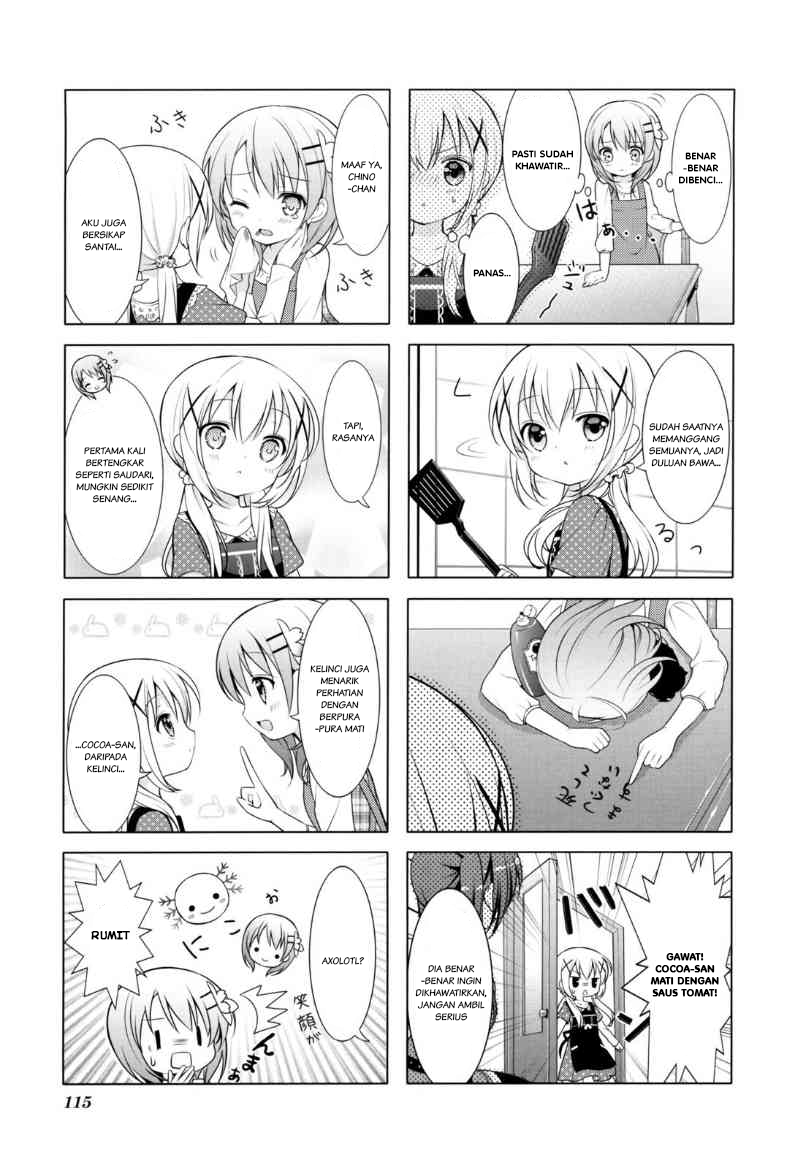 Gochuumon wa Usagi Desu ka? Chapter 13 Bahasa Indonesia