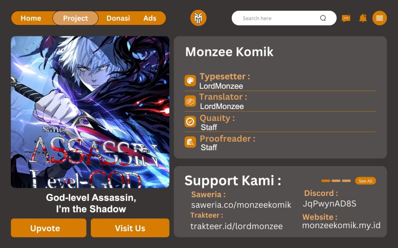 God-level Assassin, I’m the Shadow Chapter 09 Bahasa Indonesia