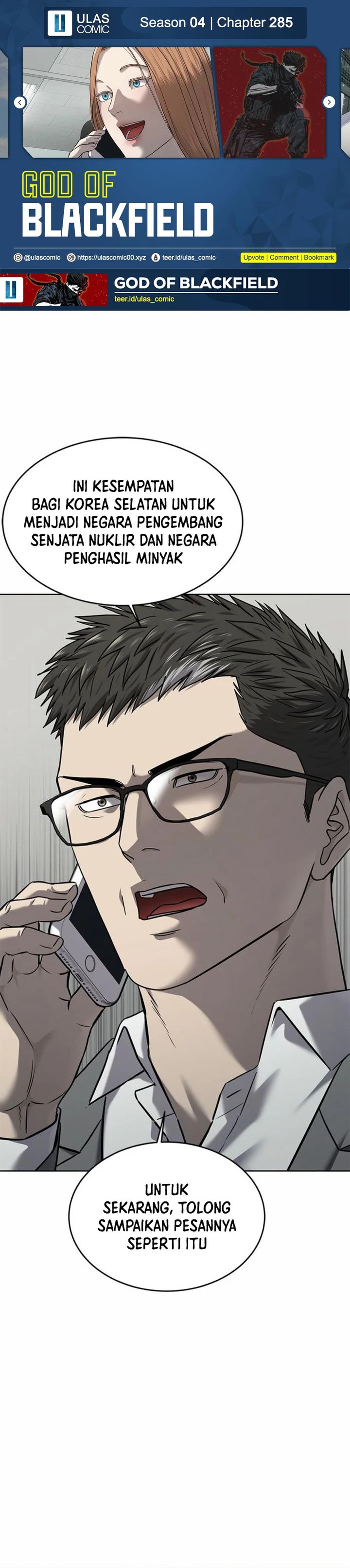 God of Blackfield Chapter 285 Bahasa Indonesia