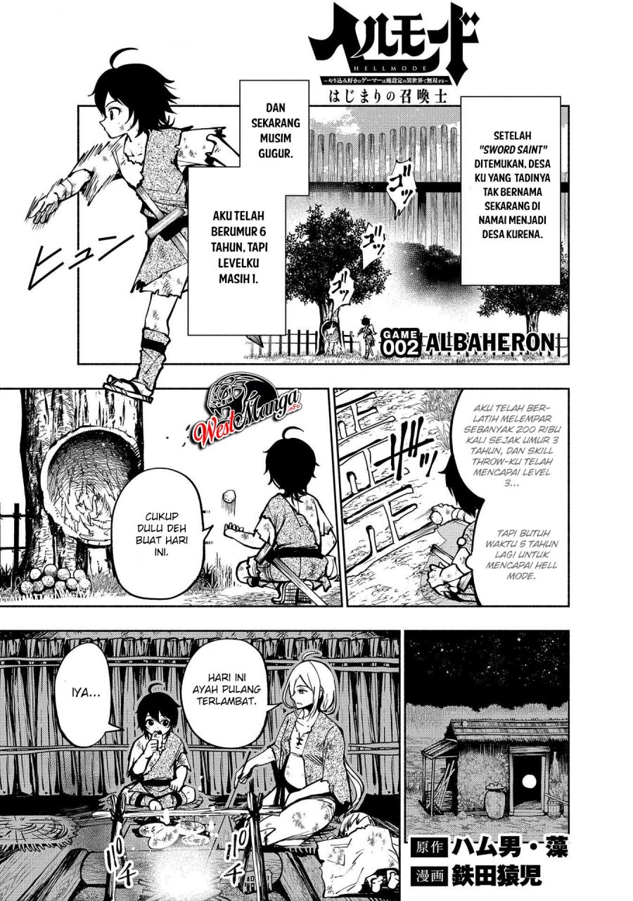 Hell Mode: Yarikomi Suki no Gamer wa Hai Settei no Isekai de Musou Suru Chapter 02 Bahasa Indonesia