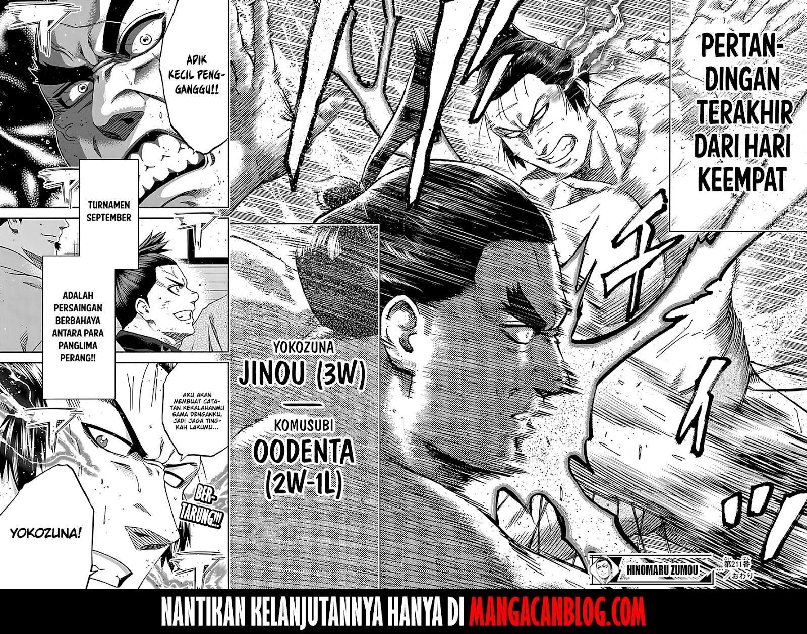 Hinomaru Zumou Chapter 211 Bahasa Indonesia
