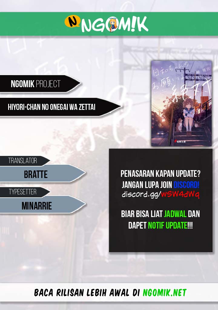 Hiyori-chan no Onegai wa Zettai Chapter 02 Bahasa Indonesia