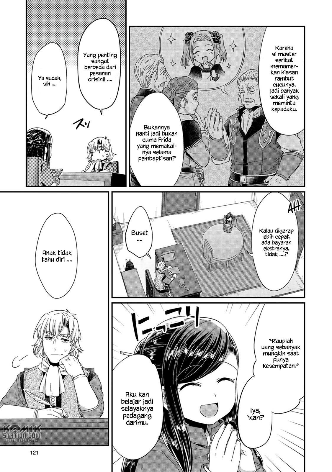 Honzuki no Gekokujou Chapter 23 Bahasa Indonesia