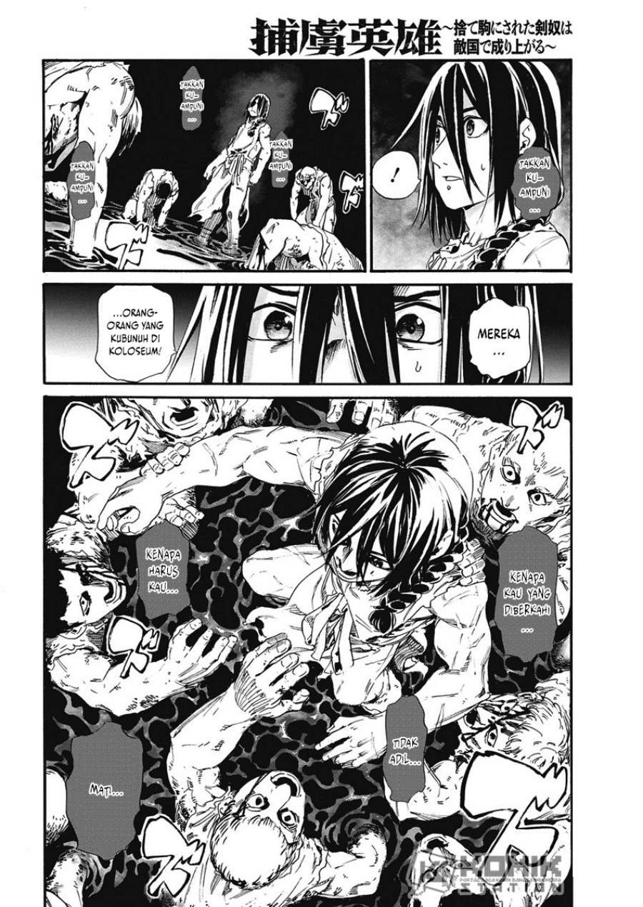 Horyo Eiyuu: Sute koma ni sareta Kendo wa Tekikoku de Nariagaru Chapter 04 Bahasa Indonesia