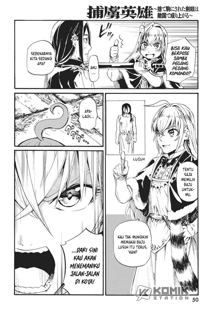 Horyo Eiyuu: Sute koma ni sareta Kendo wa Tekikoku de Nariagaru Chapter 05 Bahasa Indonesia