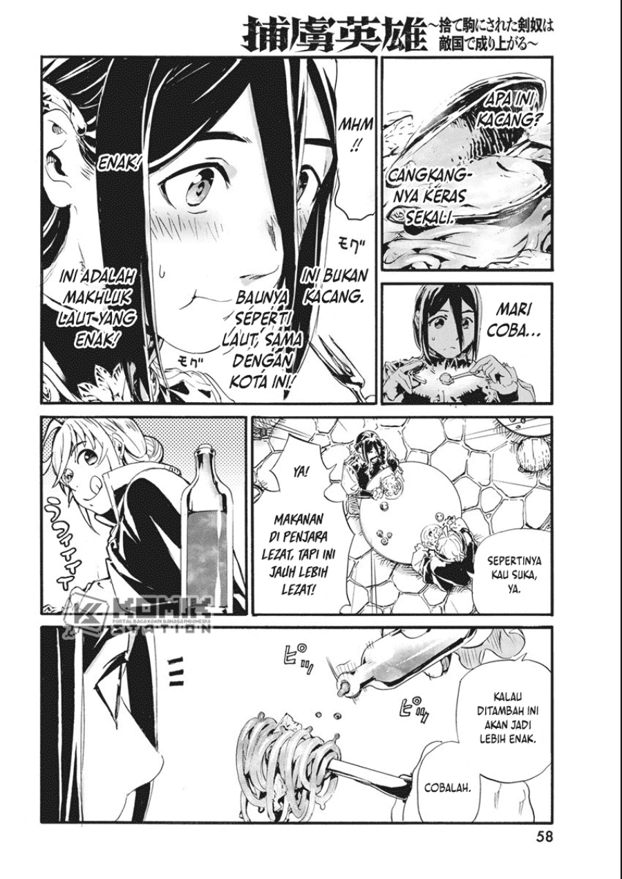 Horyo Eiyuu: Sute koma ni sareta Kendo wa Tekikoku de Nariagaru Chapter 05 Bahasa Indonesia