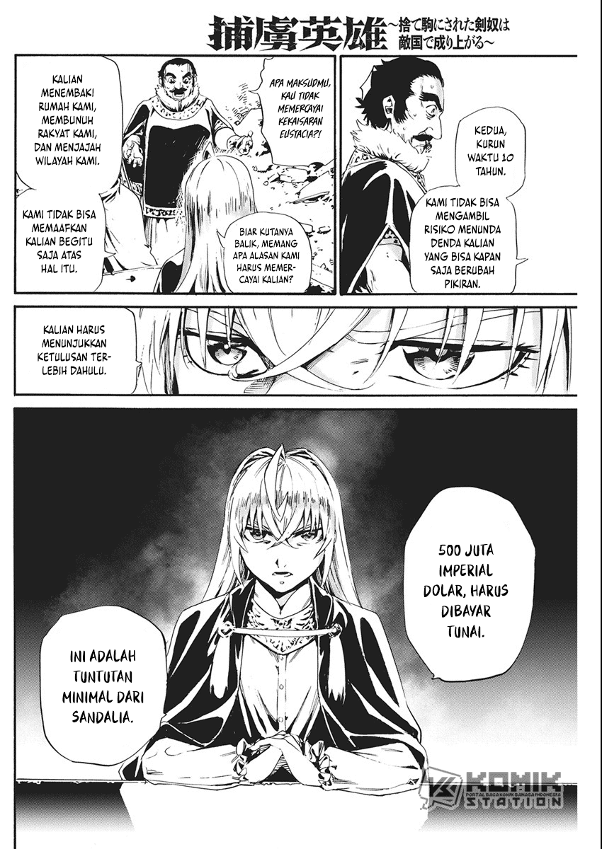 Horyo Eiyuu: Sute koma ni sareta Kendo wa Tekikoku de Nariagaru Chapter 07 Bahasa Indonesia