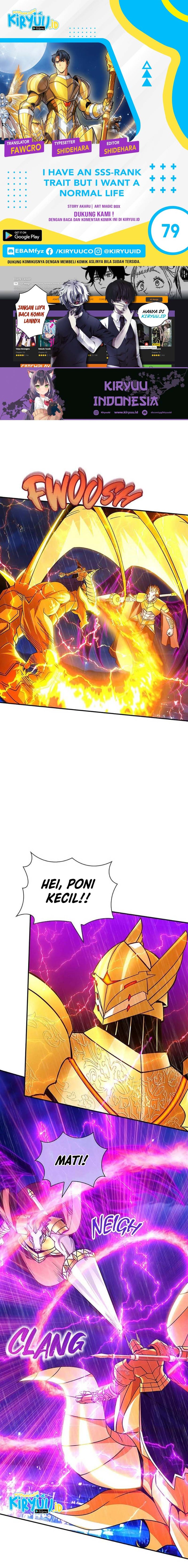 I have an SSS-rank Trait, but I want a Normal Life Chapter 79 Bahasa Indonesia