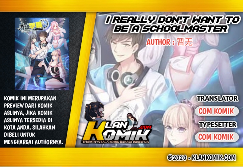 I Really Don’t Want To Be A School Master chapter 6