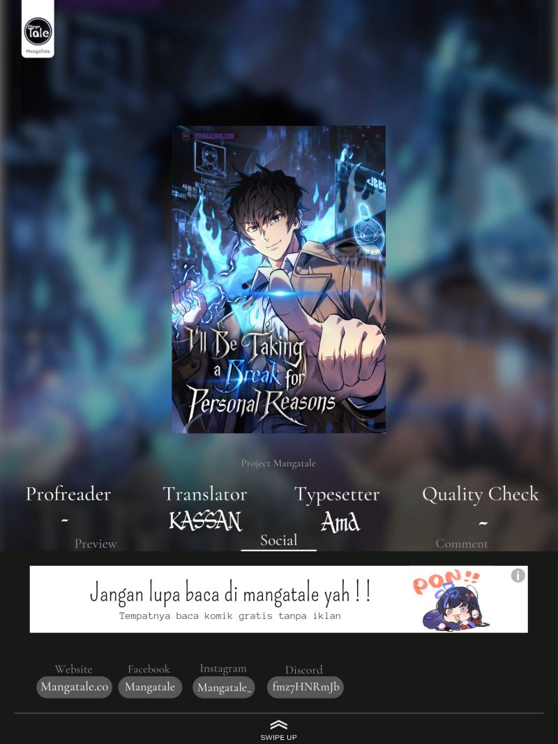 I’ll be Taking a Break for Personal Reasons Chapter 35 Bahasa Indonesia