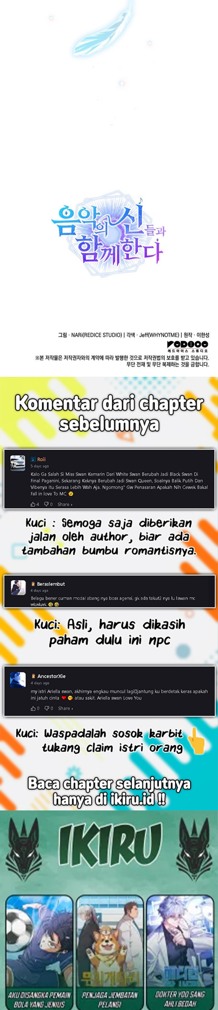 I Am With the Music Immortals Chapter 92 Bahasa Indonesia