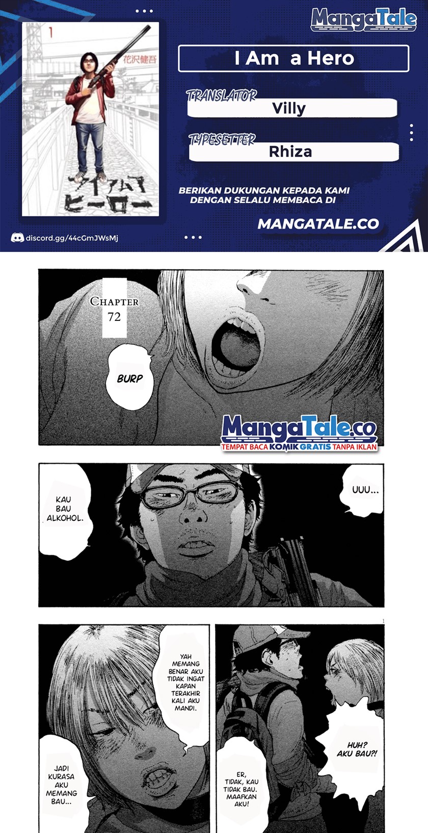 I Am a Hero Chapter 72 Bahasa Indonesia