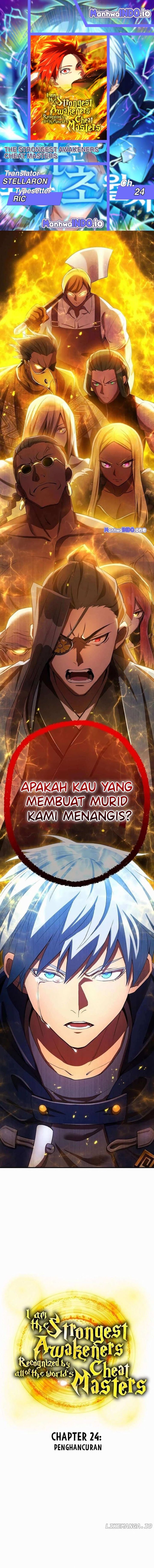 I Am the Strongest Awakeners, Recognized by All of the World’s Cheat Masters Chapter 24 Bahasa Indonesia