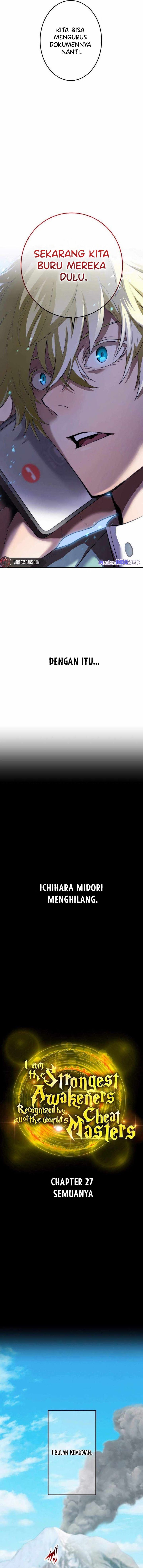 I Am the Strongest Awakeners, Recognized by All of the World’s Cheat Masters Chapter 27 Bahasa Indonesia