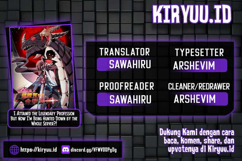 I Attained the Legendary Profession But Now I’m Being Hunted Down by the Whole Server?! Chapter 19 Bahasa Indonesia