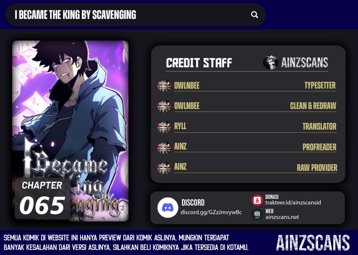 I Became The King by Scavenging Chapter 65 Bahasa Indonesia