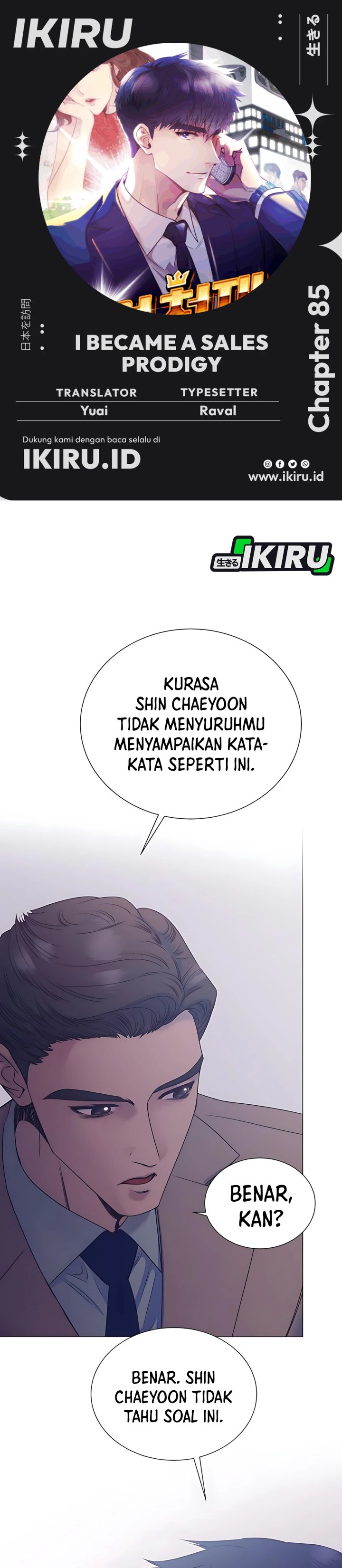 I Became a Sales Prodigy Chapter 85 Bahasa Indonesia