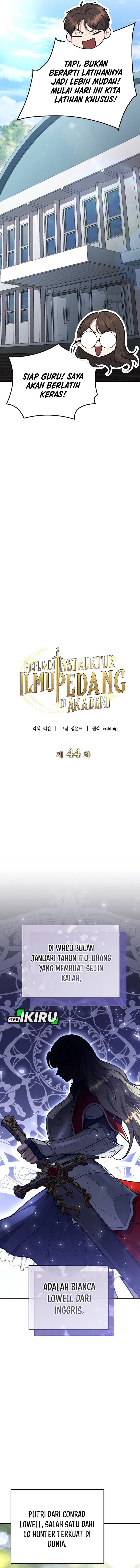 I Became a Swordsmanship Instructor at the Academy Chapter 44 Bahasa Indonesia