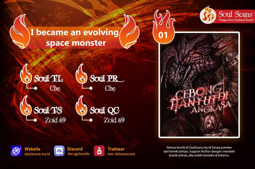 I Became an Evolving Space Monster Chapter 01 Bahasa Indonesia
