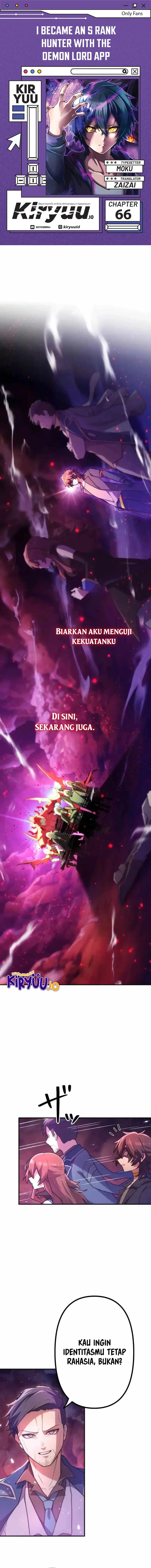 I Became an S-Rank Hunter With the Demon Lord App Chapter 66 Bahasa Indonesia