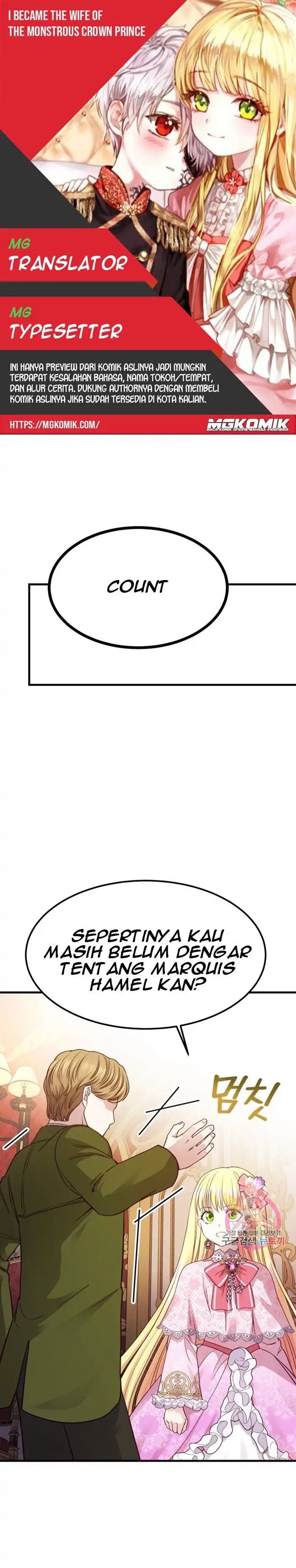 I Became the Wife of the Monstrous Crown Prince Chapter 20 Bahasa Indonesia