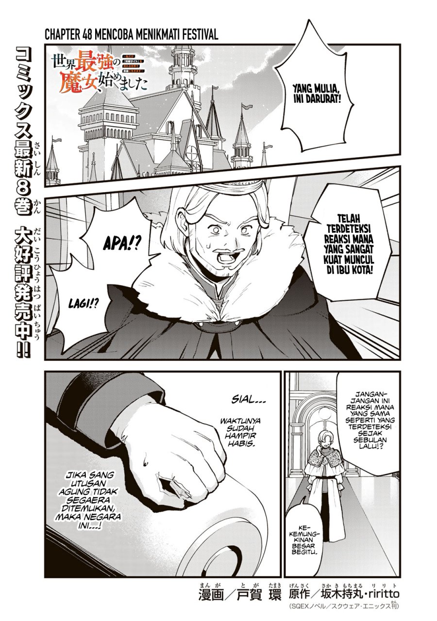 I Became the World’s Strongest Witch, ~I Will Live Freely in a World Where Only I Can Access the “Guide Site”~ Chapter 48 Bahasa Indonesia