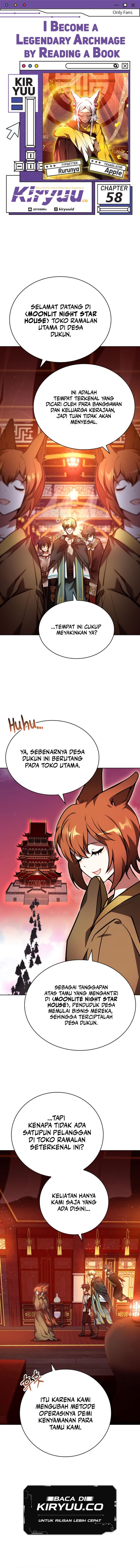 I Become a Legendary Arch Mage by Reading a Book Chapter 58 Bahasa Indonesia