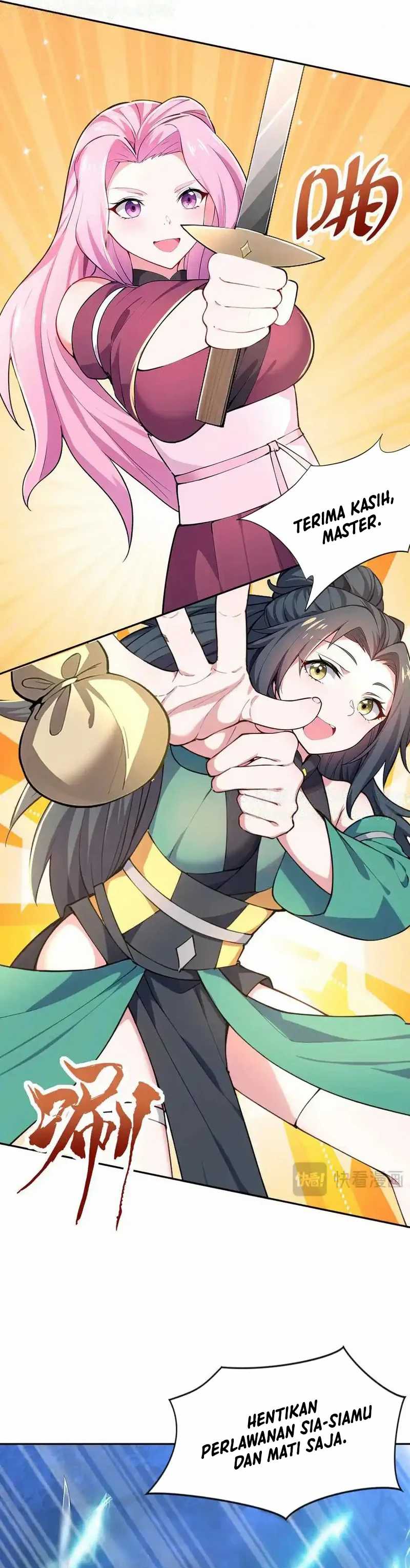 I Get Stronger Just by Lying Down While My Apprentice Cultivates Chapter 23 Bahasa Indonesia