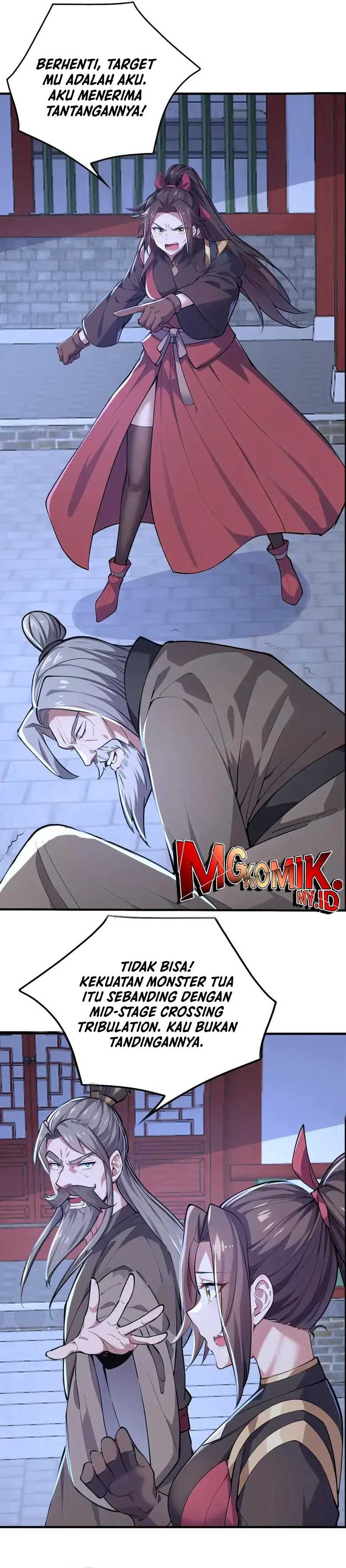 I Get Stronger Just by Lying Down While My Apprentice Cultivates Chapter 42 Bahasa Indonesia