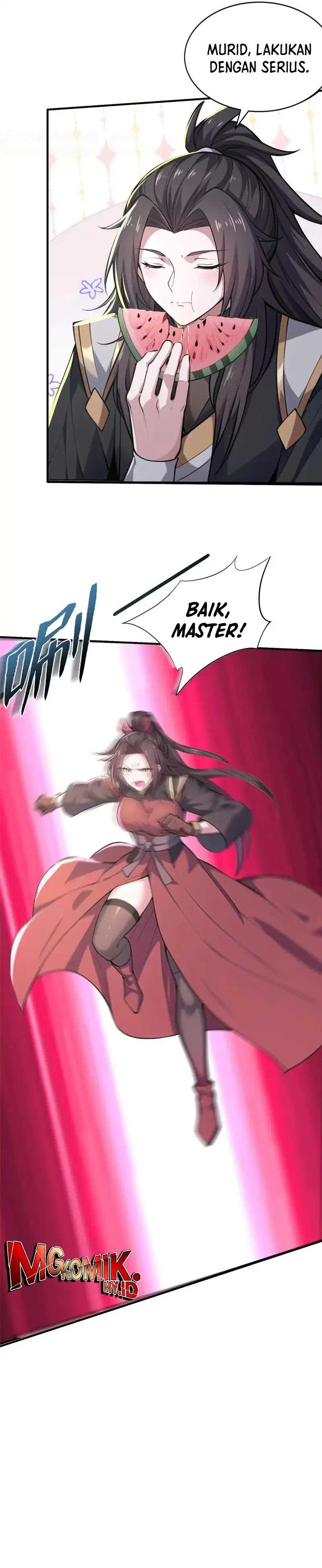 I Get Stronger Just by Lying Down While My Apprentice Cultivates Chapter 42 Bahasa Indonesia