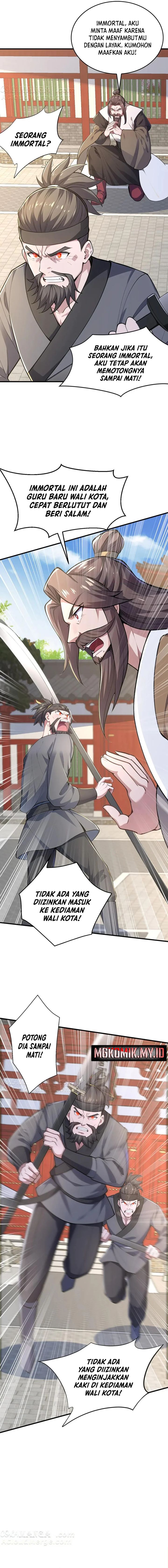 I Get Stronger Just by Lying Down While My Apprentice Cultivates Chapter 46 Bahasa Indonesia