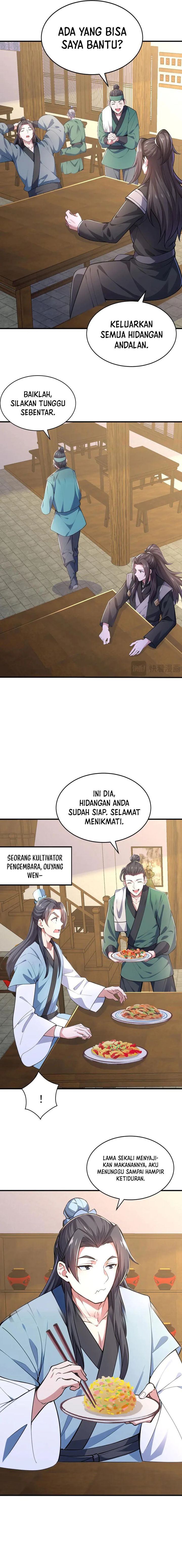 I Get Stronger Just by Lying Down While My Apprentice Cultivates Chapter 46 Bahasa Indonesia
